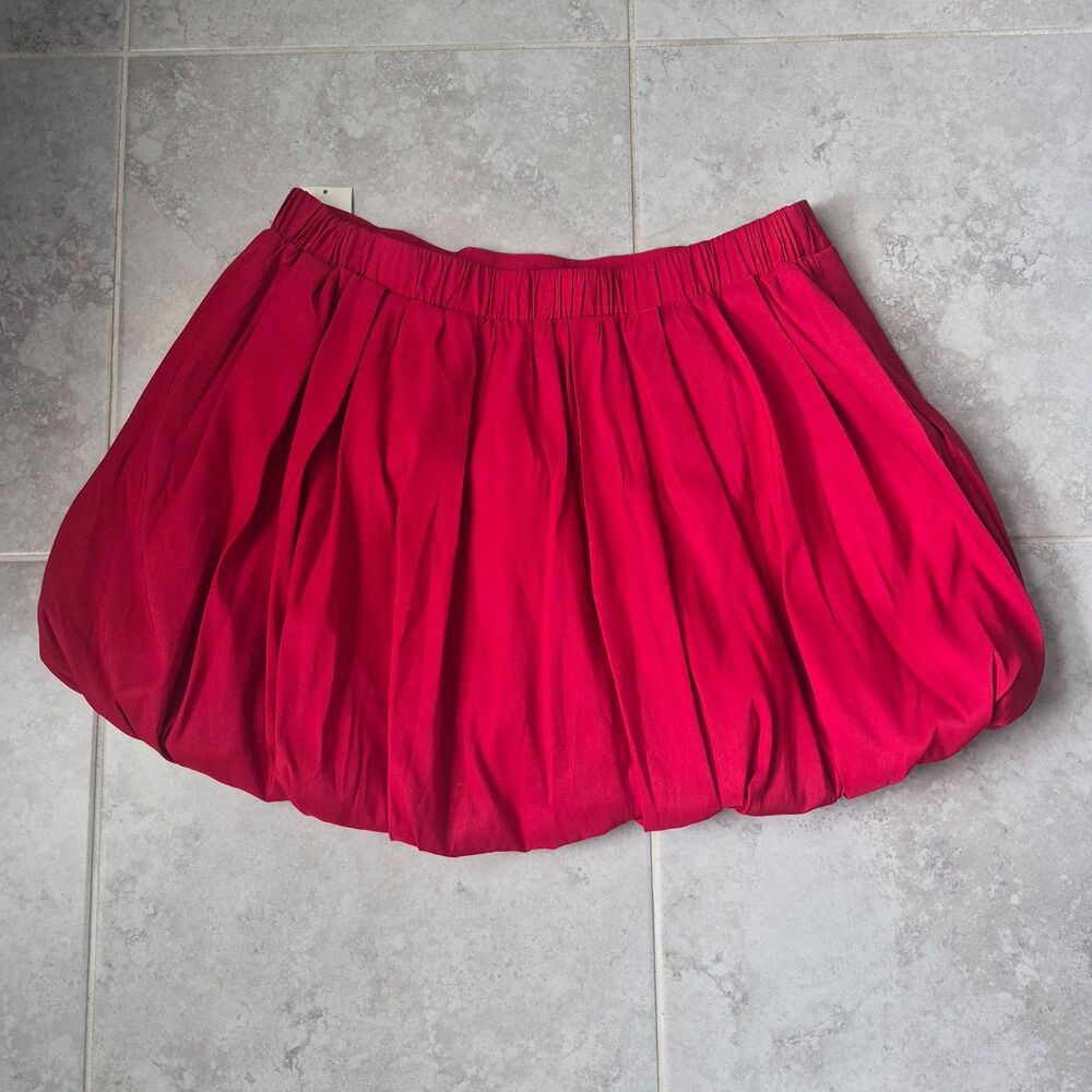 Womens Bubble Hem Mini Skirt